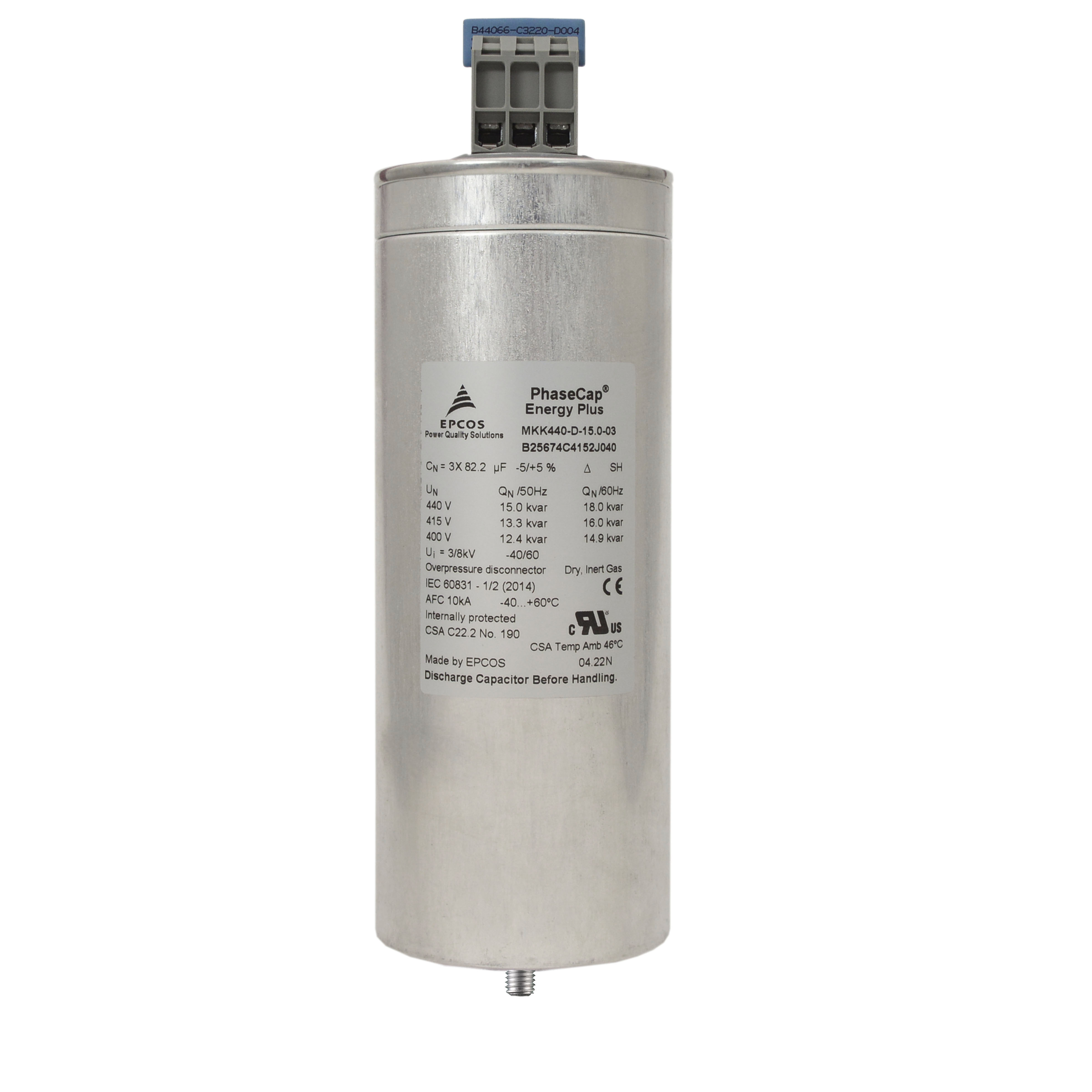 Capacitor Phasecap Energy 440v